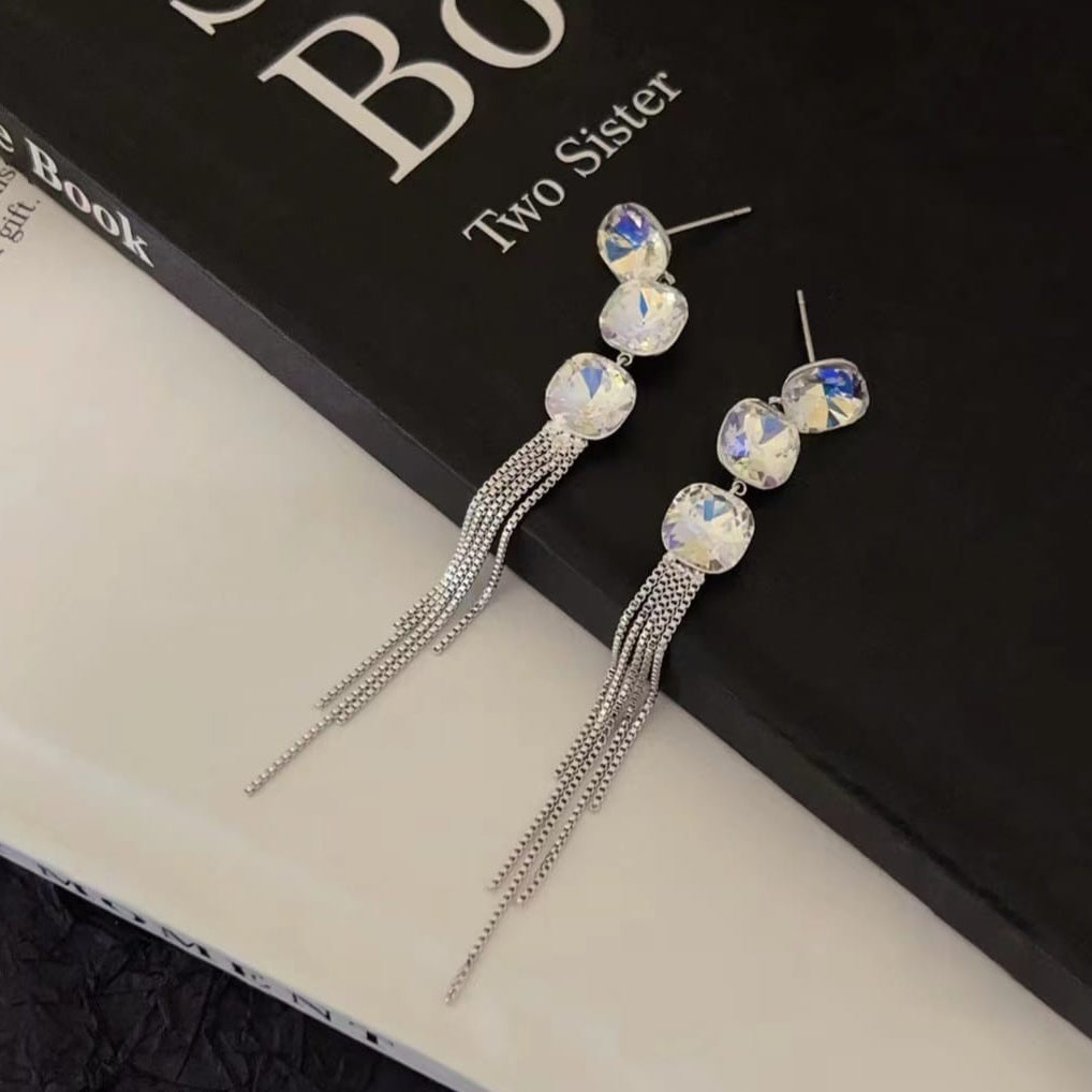 Aurora Borealis Crystal Tassel Drops