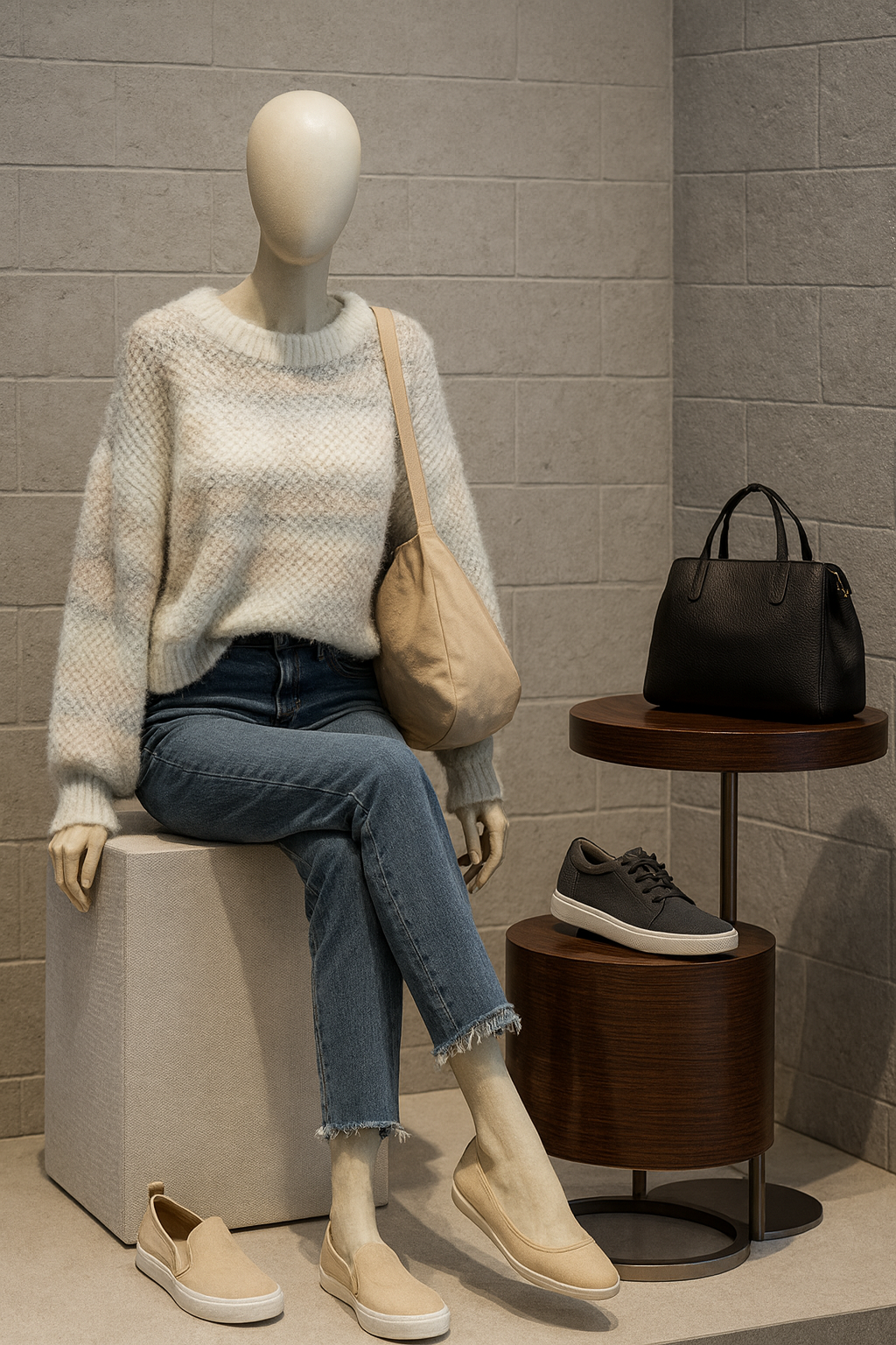 Forever 21 Textured Knit Sweater - Pastel tones