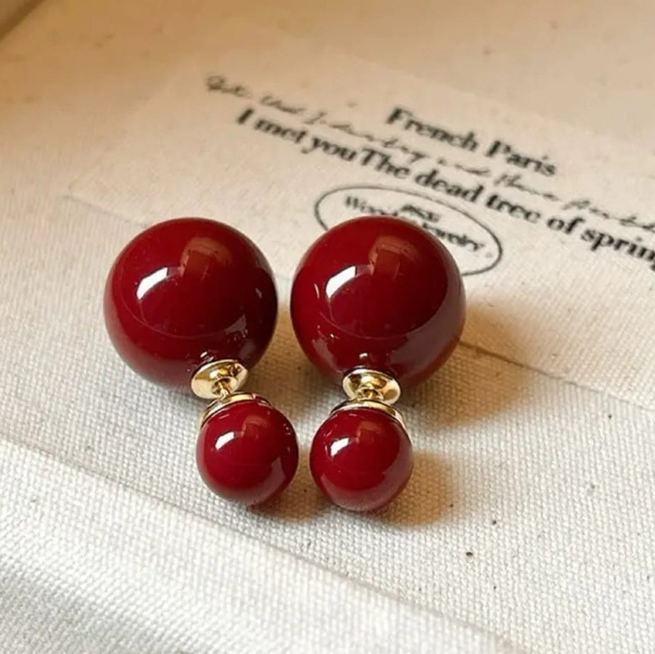 Maroon Double-Sided Versatile Studs