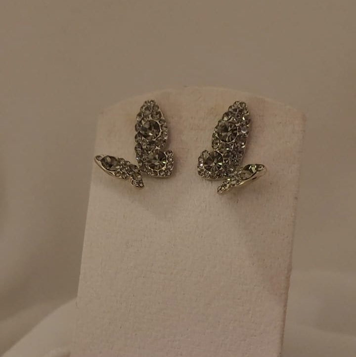 Sparkling Crystal Butterfly Studs