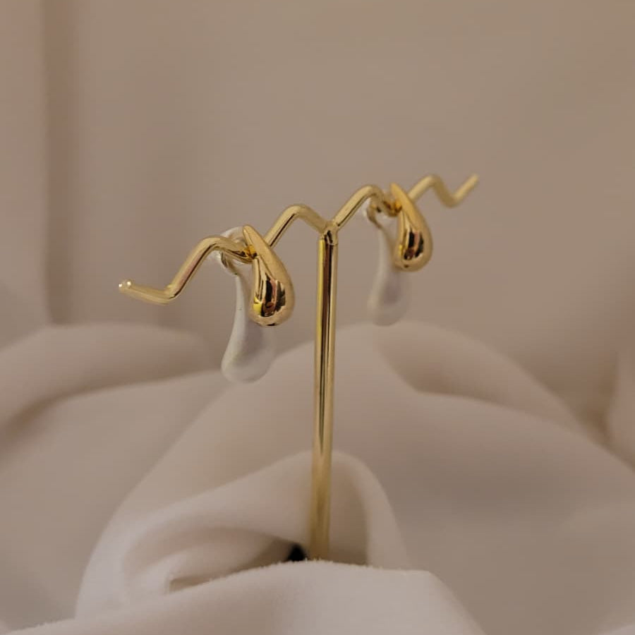 Matte Gold & Pearl Double Teardrop Ear Jacket Earrings