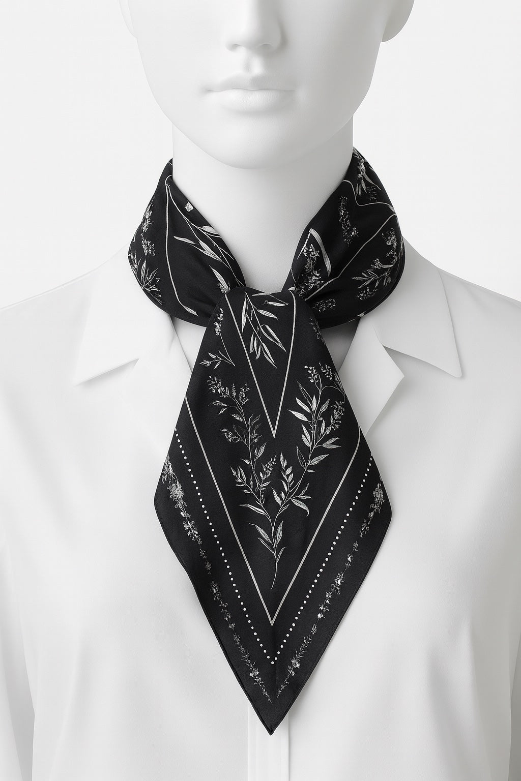 Scarf - Black & light blue