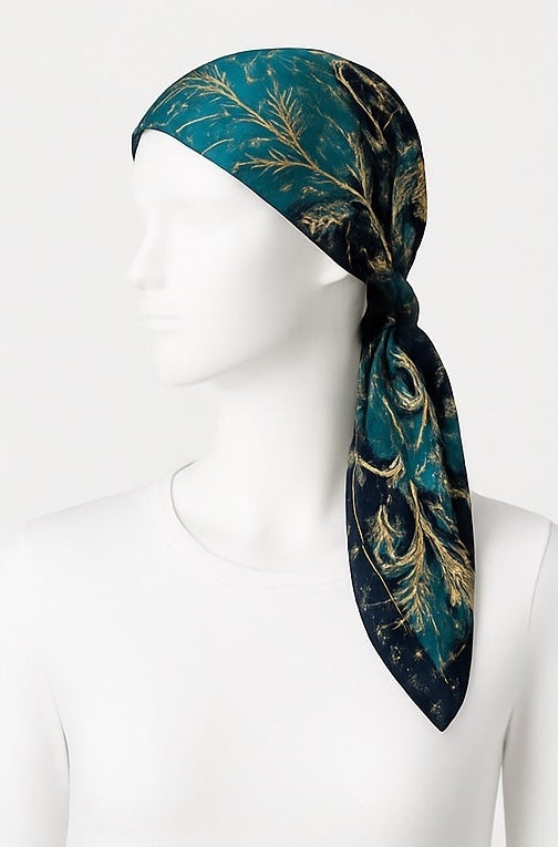 Scarf - Green silk