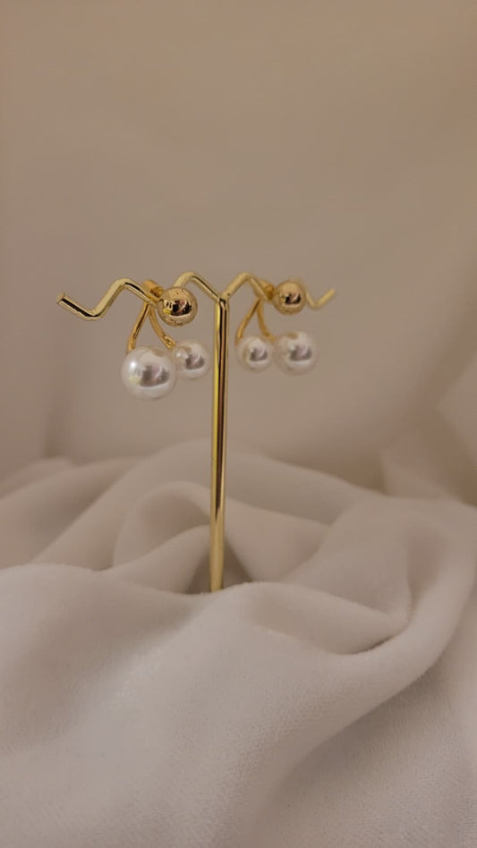 Double Pearl Multi-Wear Ear Jackets