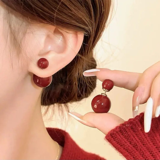 Maroon Double-Sided Versatile Studs