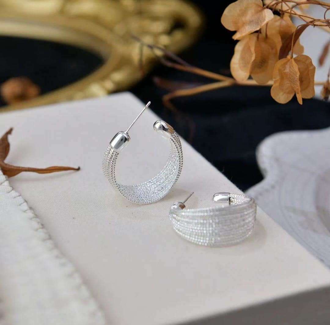 Open Silver Hoops
