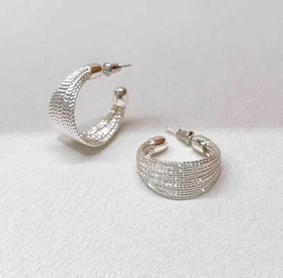 Open Silver Hoops