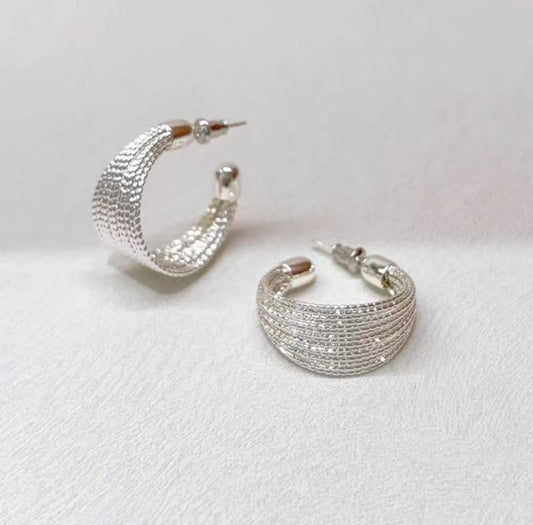 Open Silver Hoops