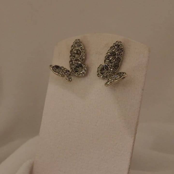 Sparkling Crystal Butterfly Studs
