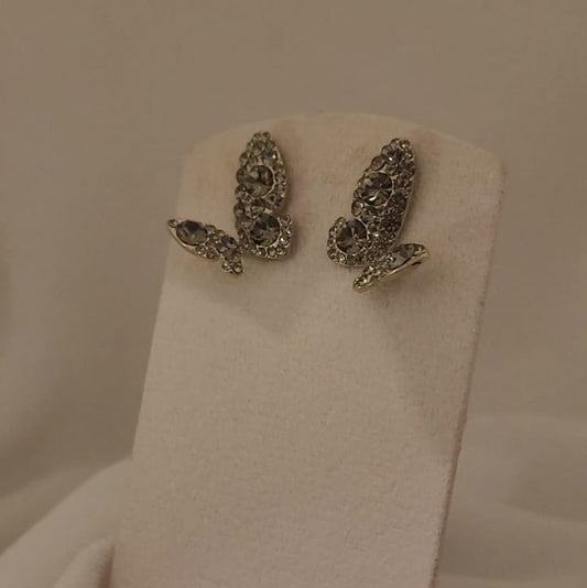 Sparkling Crystal Butterfly Studs