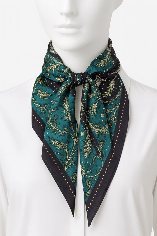 Scarf - Green silk