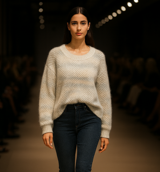 Forever 21 Textured Knit Sweater - Pastel tones